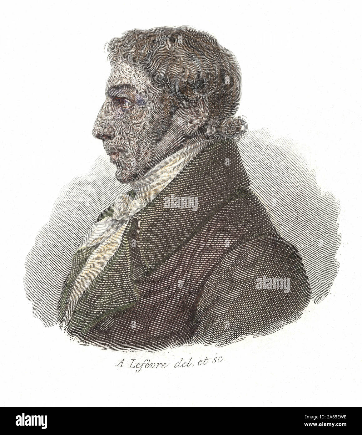 Portrait de Albrecht Daniel Thaer (1752-1828), medecin et agronome Allemand. In 'Porträts des Hommes Utiles", 1833-1836. Stockfoto