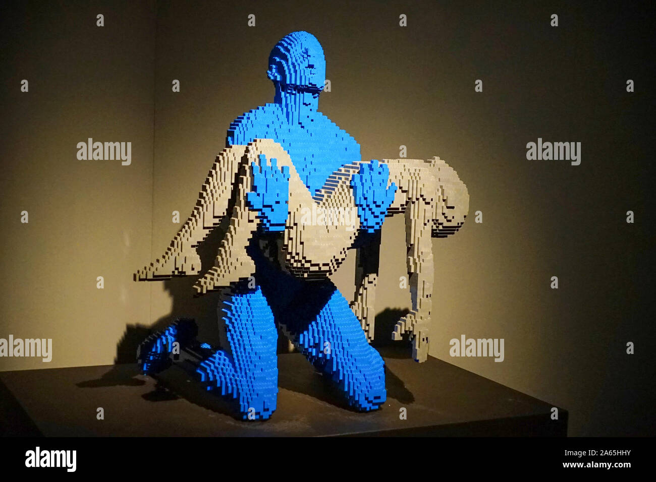 Statue aus Lego Bausteine im Museum des Holon Kinder. Holon, Israel Stockfoto