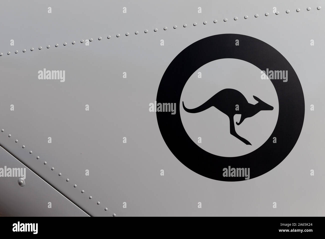 Kangaroo roundel auf einem Royal Australian Navy Helicopter. Stockfoto