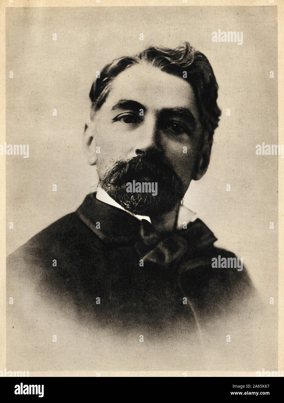 Portrait d'Etienne Mallarmé en 1869, dit Stephane Mallarmé, (1842-1898), poete. Illustr. in "Le Point", fevrier - avril 1944, Revue artistique et li Stockfoto