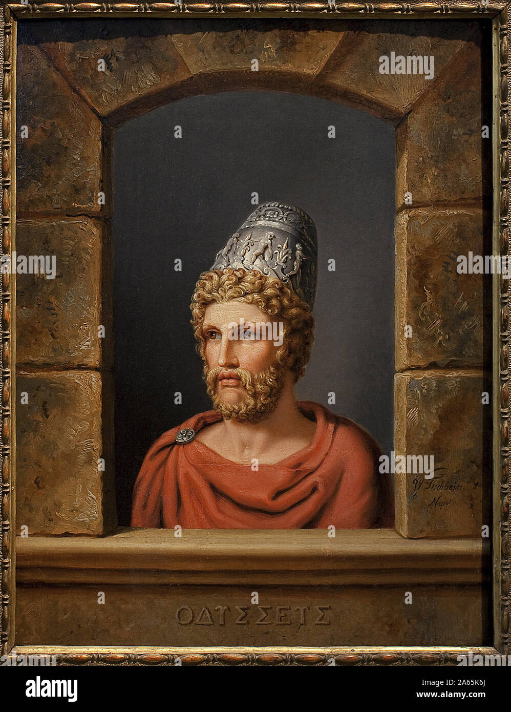 Ulysse. Peinture de Johann Heinrich Wilhelm Tischbein (1751-1829), huile sur toile, 18 e-19 e siecle, Kunst Allemand. Musée des Beaux-Arts de Budapest (Ho Stockfoto