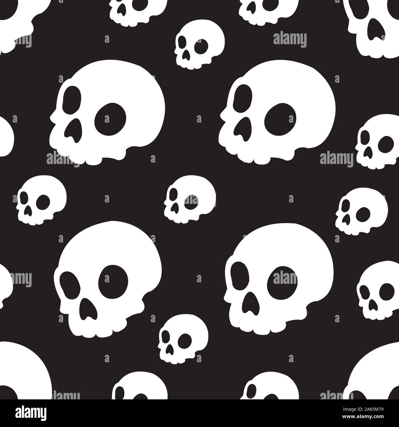 Schädel nahtlose Halloween Abbildung Muster Tapete Stockfoto