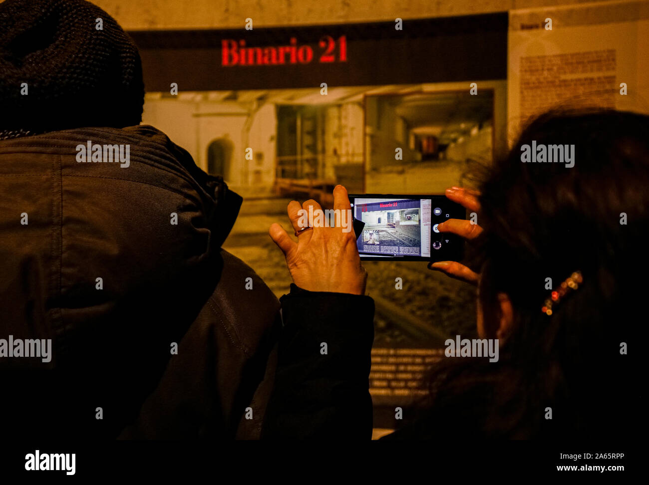 Italien Lonmbardy Mailand: Holocaust Memorial. Plattform 21 der Hauptbahnhof Stockfoto