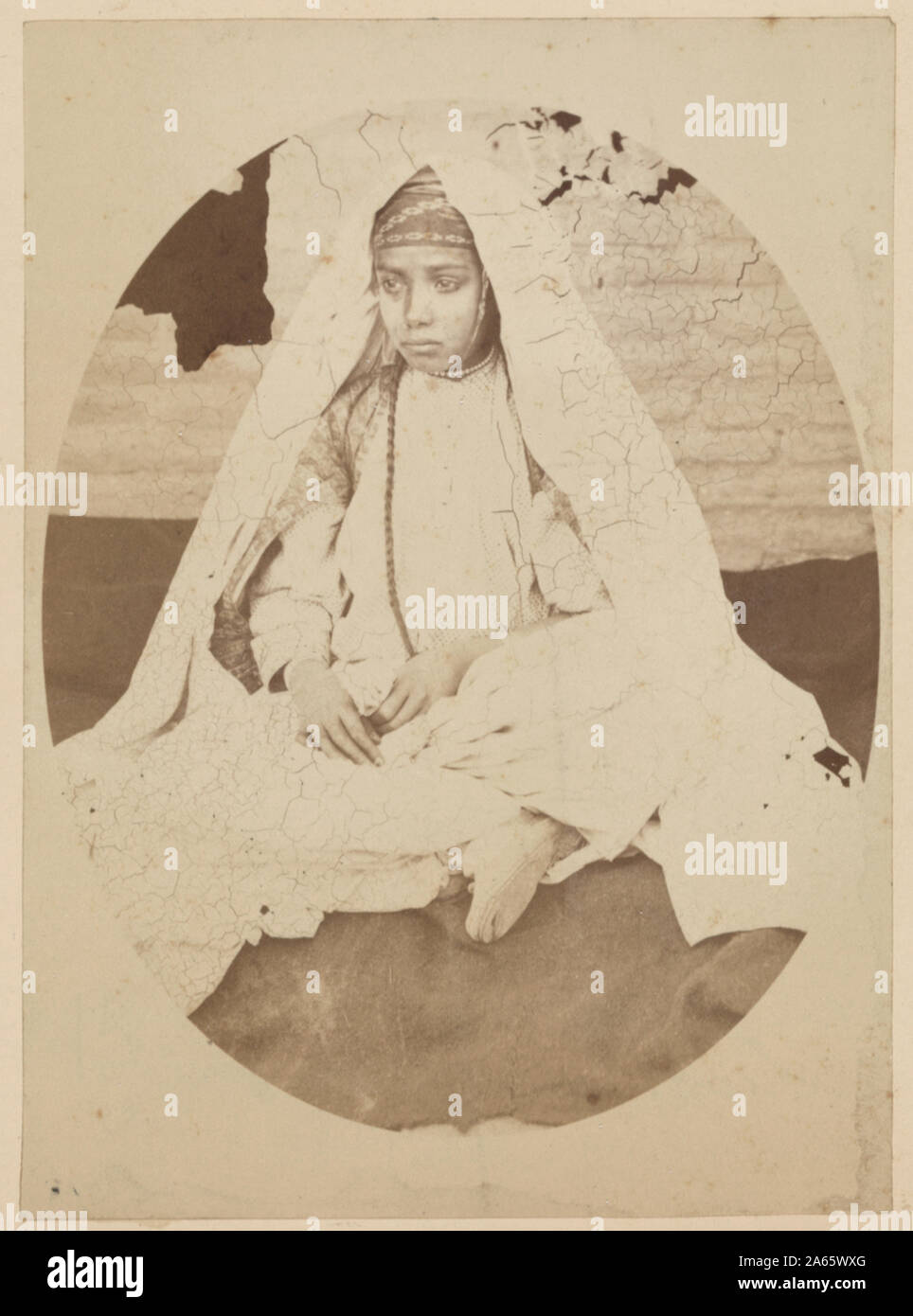Eine junge afghanische Mädchen mit dem Zweiten Weltkrieg assoziiert - Anglo-Afghan Stockfoto
