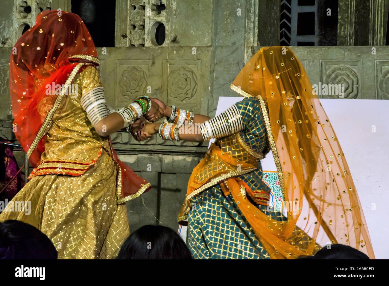 Ghoomar Tanz, Udaipur, Rajasthan, Indien, Asien Stockfoto