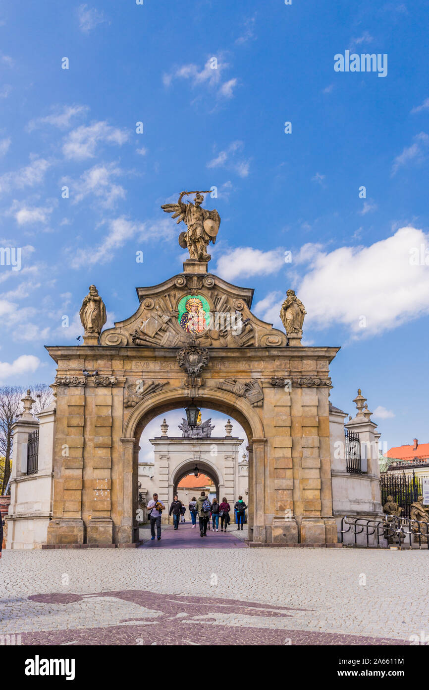 Der Eingang zum Kloster Jasna Gora in Czestochowa Polen Stockfoto