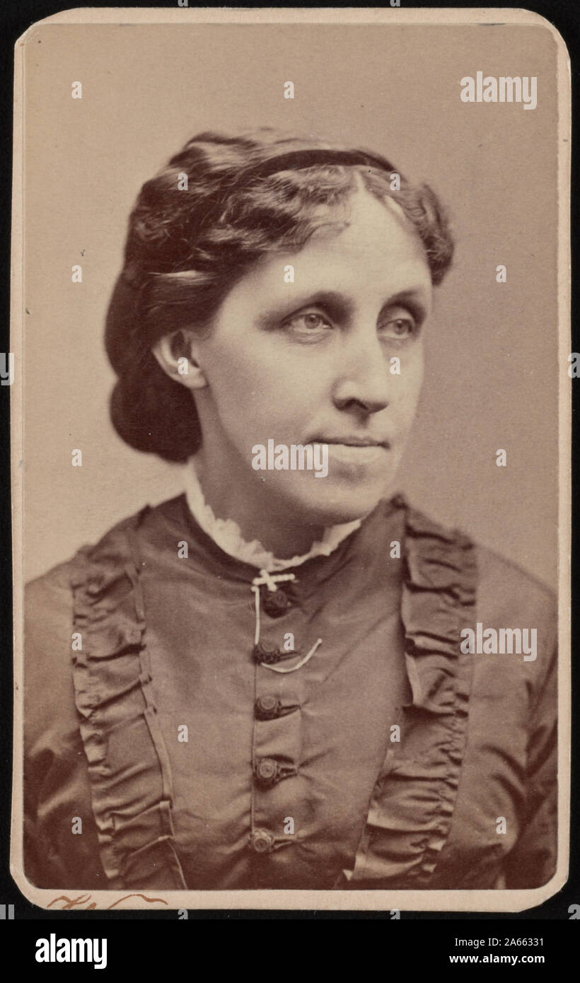 Louisa May Alcott, Schriftsteller, Wahrheit, und Bürgerkrieg Krankenschwester] / Warren's Portraits, 465 Washington Street, Boston Stockfoto