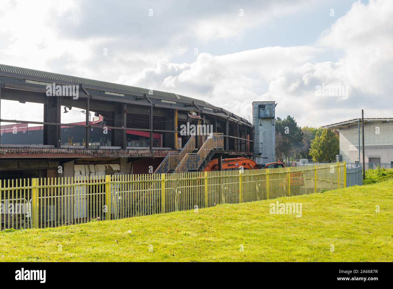 Die Alexander Sport Stadion in Perry Barr, Birmingham wird saniert in Vorbereitung auf die Commonwealth Games 2022 in Birmingham statt Stockfoto