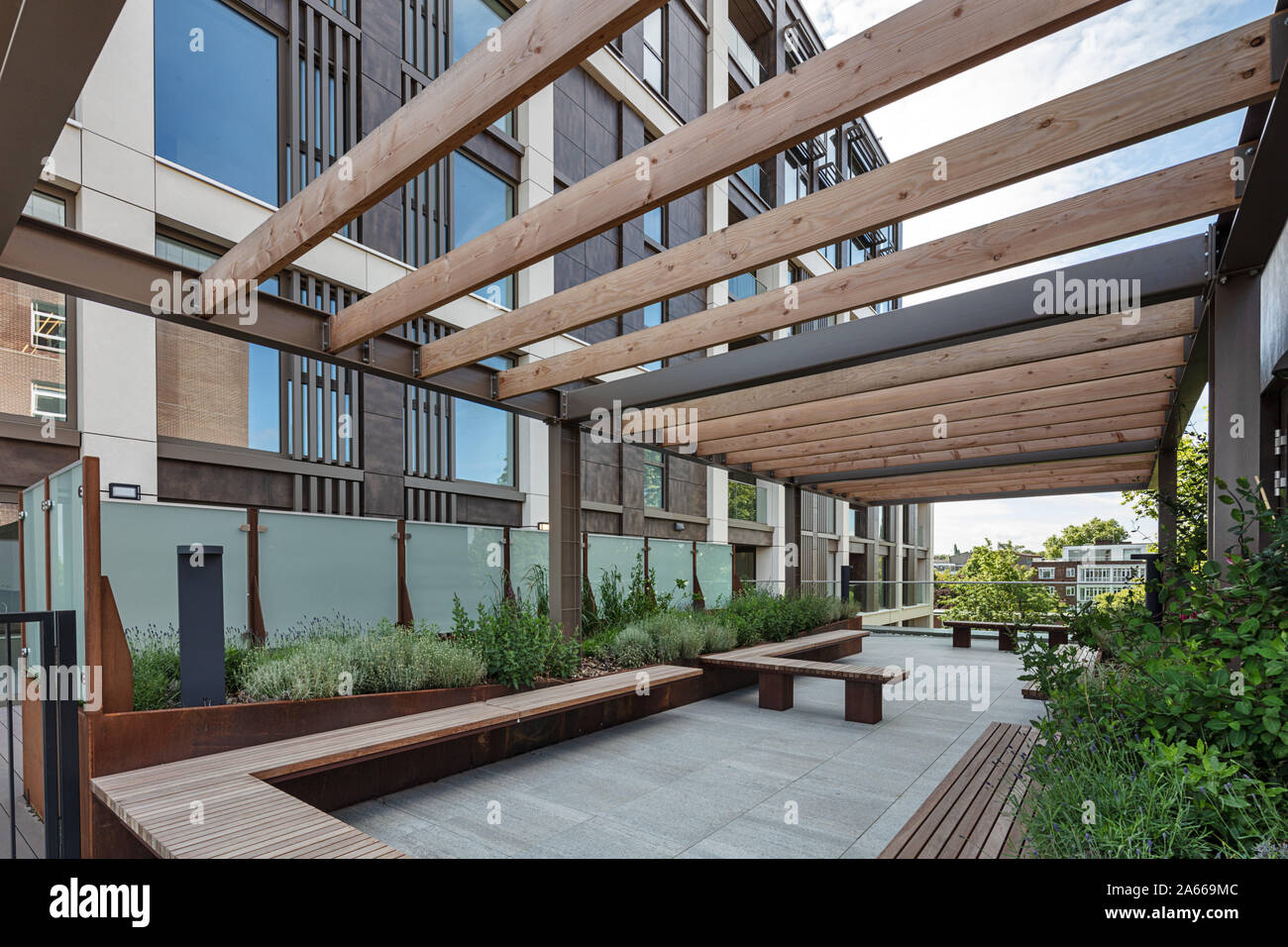 Carlton House Luxury Apartments, jetzt genannt die Bowery Gebäude, in Putney. Stockfoto