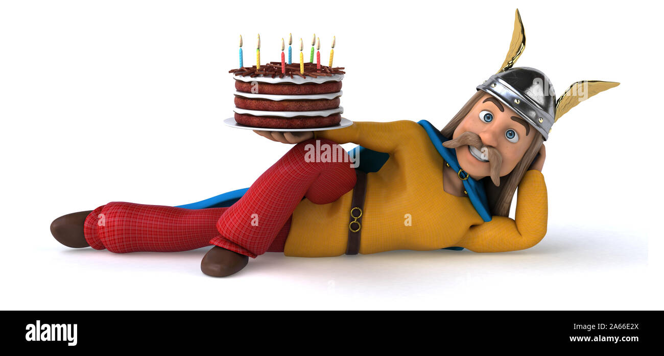 Spaß gaulois - 3D-Darstellung Stockfoto