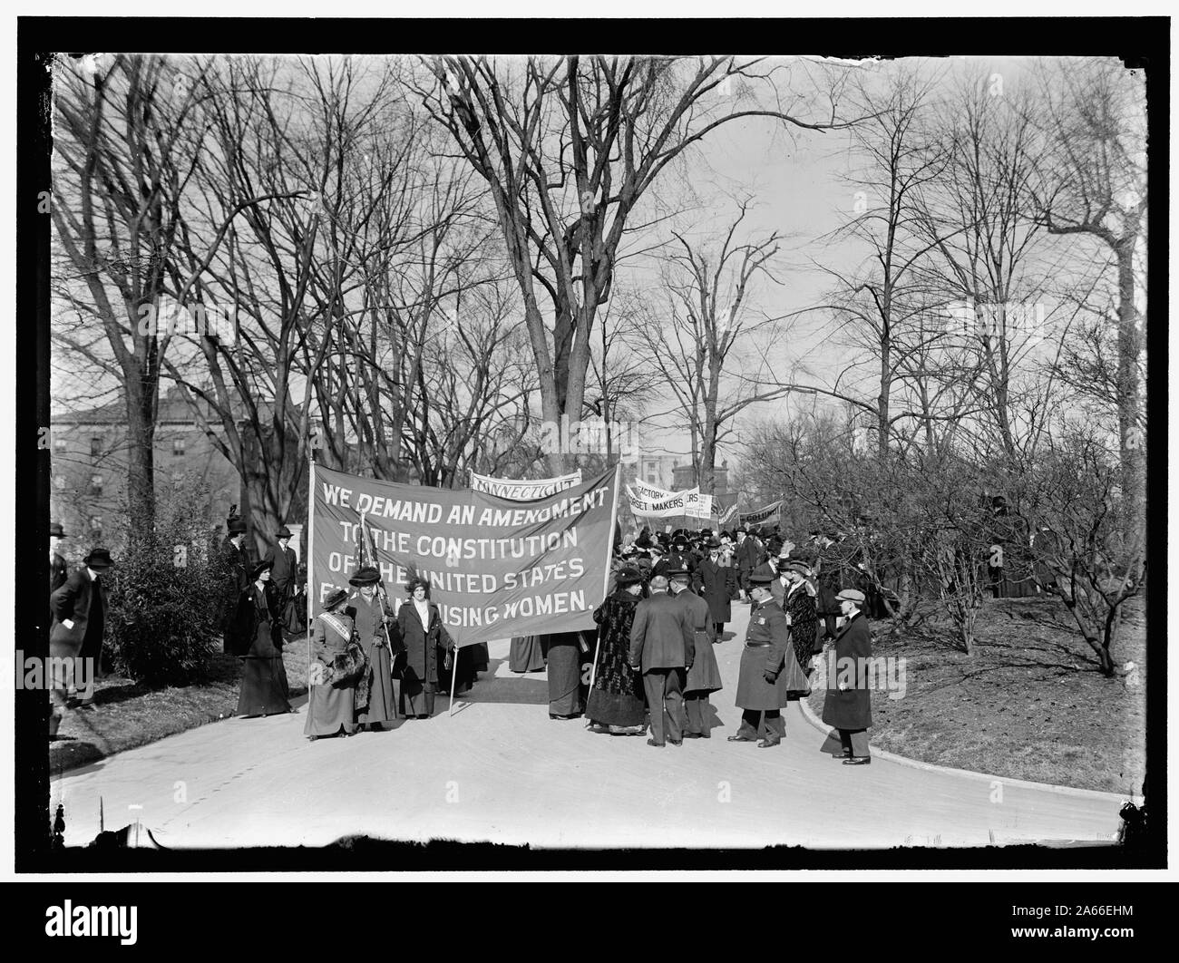 Frau Wahlrecht. Poster FÜR DIE PARADE Stockfoto