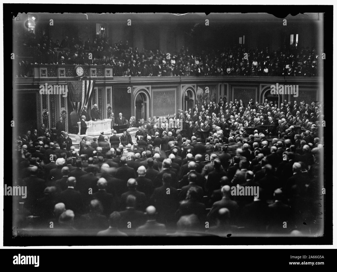 WOODROW WILSON VOR DEM KONGRESS Stockfoto