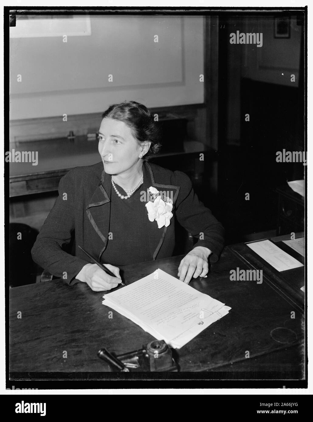 Washington, D.C., 31.12.14. Miss Helen Hironimus wurde von der Attorney General, Betriebsleiter der neuen Bundesanstalt Berufen für Frauen in Dallas, Texas. Ein Absolvent der Washington Hochschule des Gesetzes, sie wurde Assistant Betriebsleiter des Bundes Besserungsanstalt für Frauen an Alderson, W. Virginia, seit dem 1. April 1929. Miss Hironimus ist ein Eingeborener von Mt. Vernon, Indiana Stockfoto