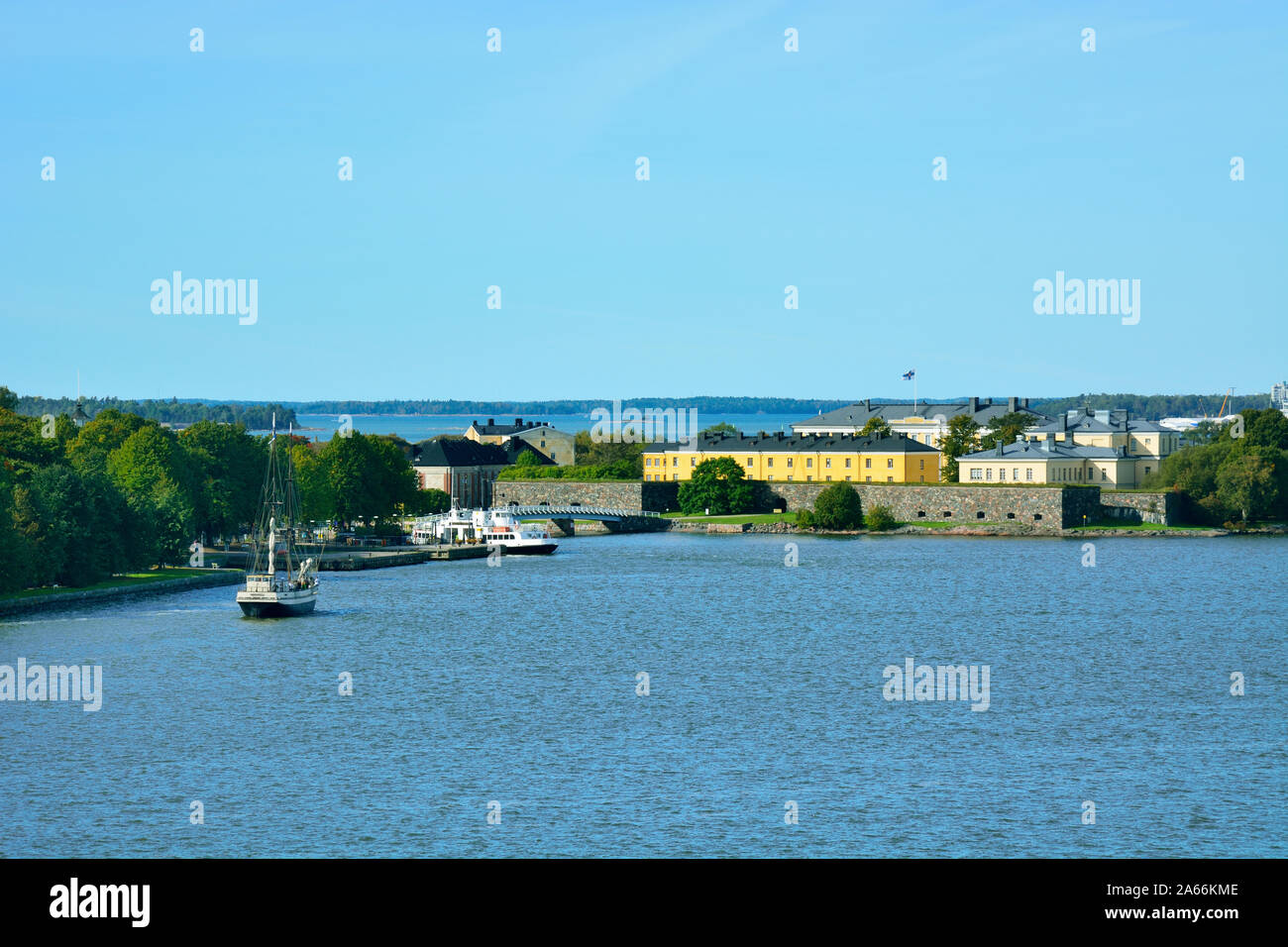 Seefestung Suomenlinna in der Helsinkier Bucht. Ein Unesco Weltkulturerbe. Finnland Stockfoto