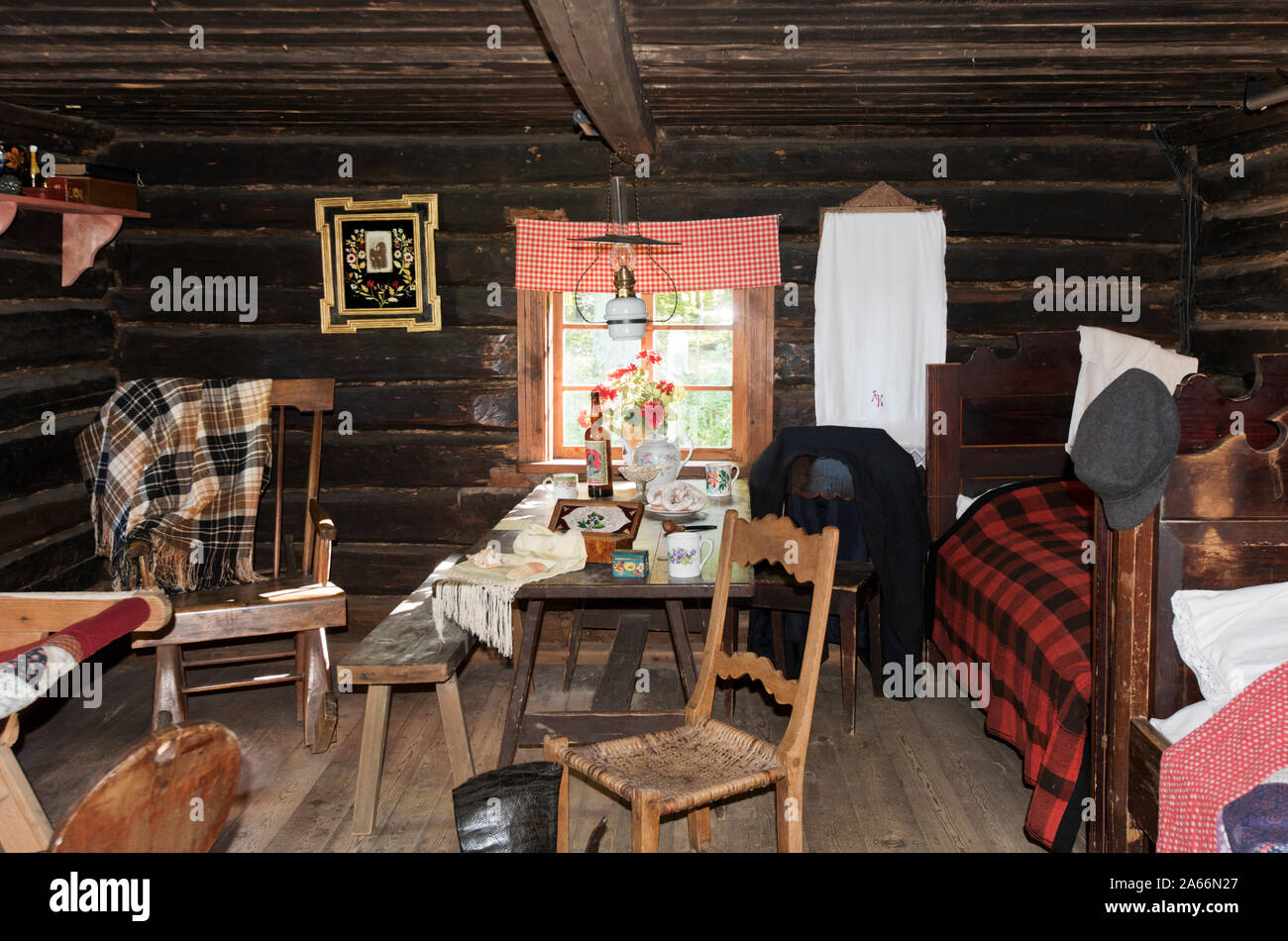 Fisherman's Wohnung zurück zu 1880. Virve Dorf, Main-Kinzig-Kreis. Estnische Freilichtmuseum. Rocca Al Mare, Tallinn. Estland Stockfoto