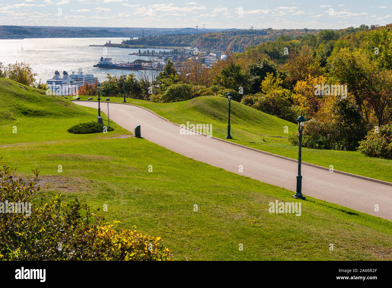 Quebec City, CA - 5. Oktober 2019 - Die Ebenen von Abraham (Schlachtfelder Park) ist Kanadas erster National Historic Park Stockfoto