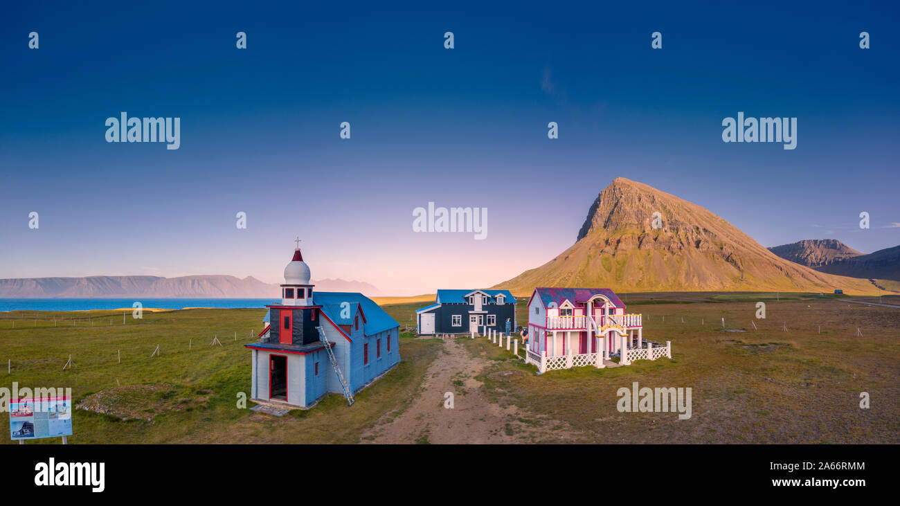 Die Samuel Jonsson Art Museum, Arnarfjordur Westfjorde, Island Stockfoto