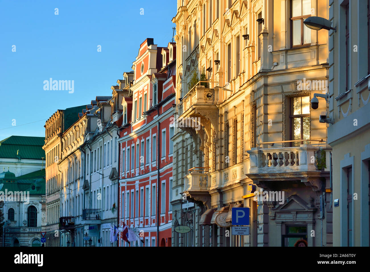 Gebäude der Altstadt, die zum UNESCO-Weltkulturerbe gehört. Riga, Lettland Stockfoto