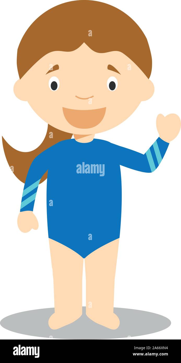 Sport cartoon Vektorgrafiken: Turnen (weiblich) Stock Vektor