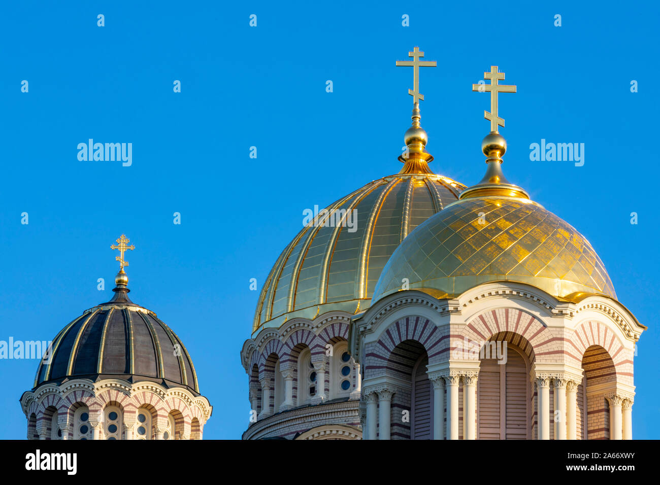 Orthodoxe Kathedrale, Riga, Lettland Stockfoto