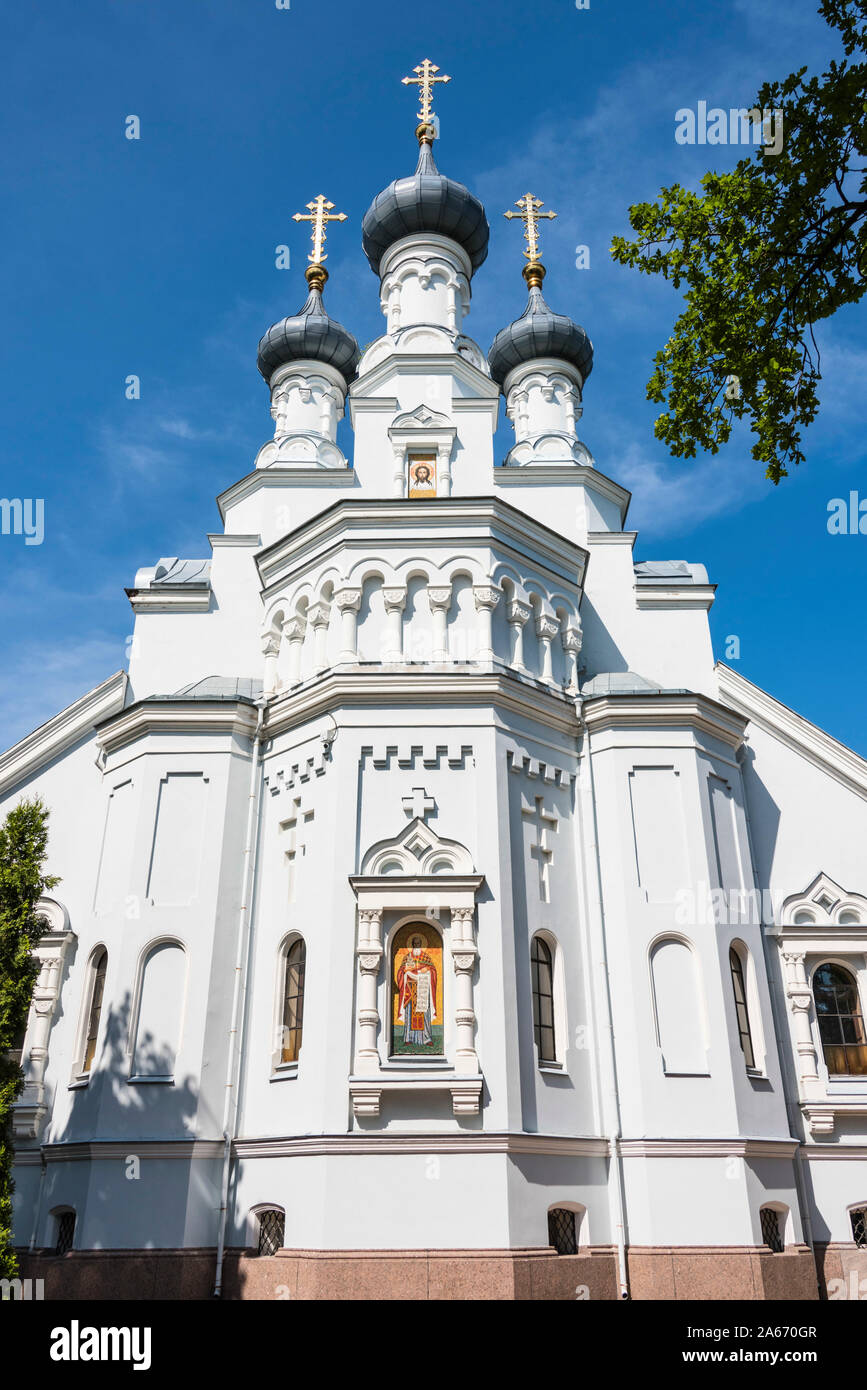 Sobor Vladimirskoy Bozhiyey Ikony Materi (Vladimir Ikone der Jungfrau Kathedrale), Kronstadt, Sankt Petersburg, Russland Stockfoto