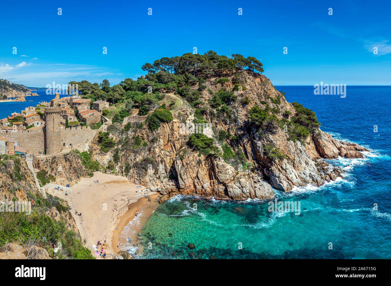 Tossa de Mar, Costa Brava, Katalonien, Spanien Stockfoto