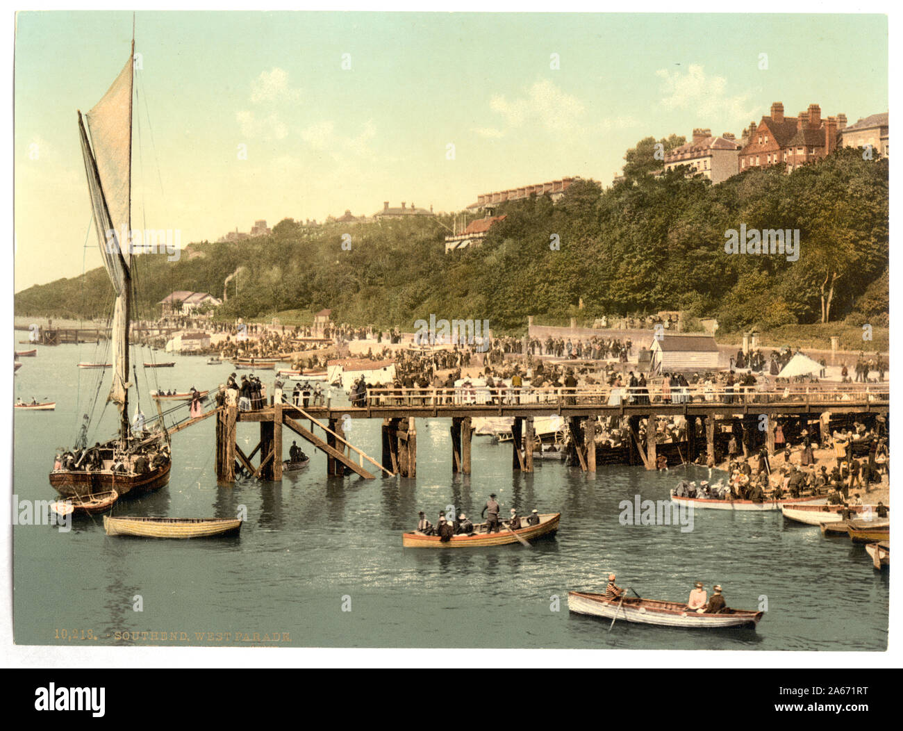 West Parade (d. h., Promenade), Southend-on-Sea, England; Drucken. 10218.; Stockfoto