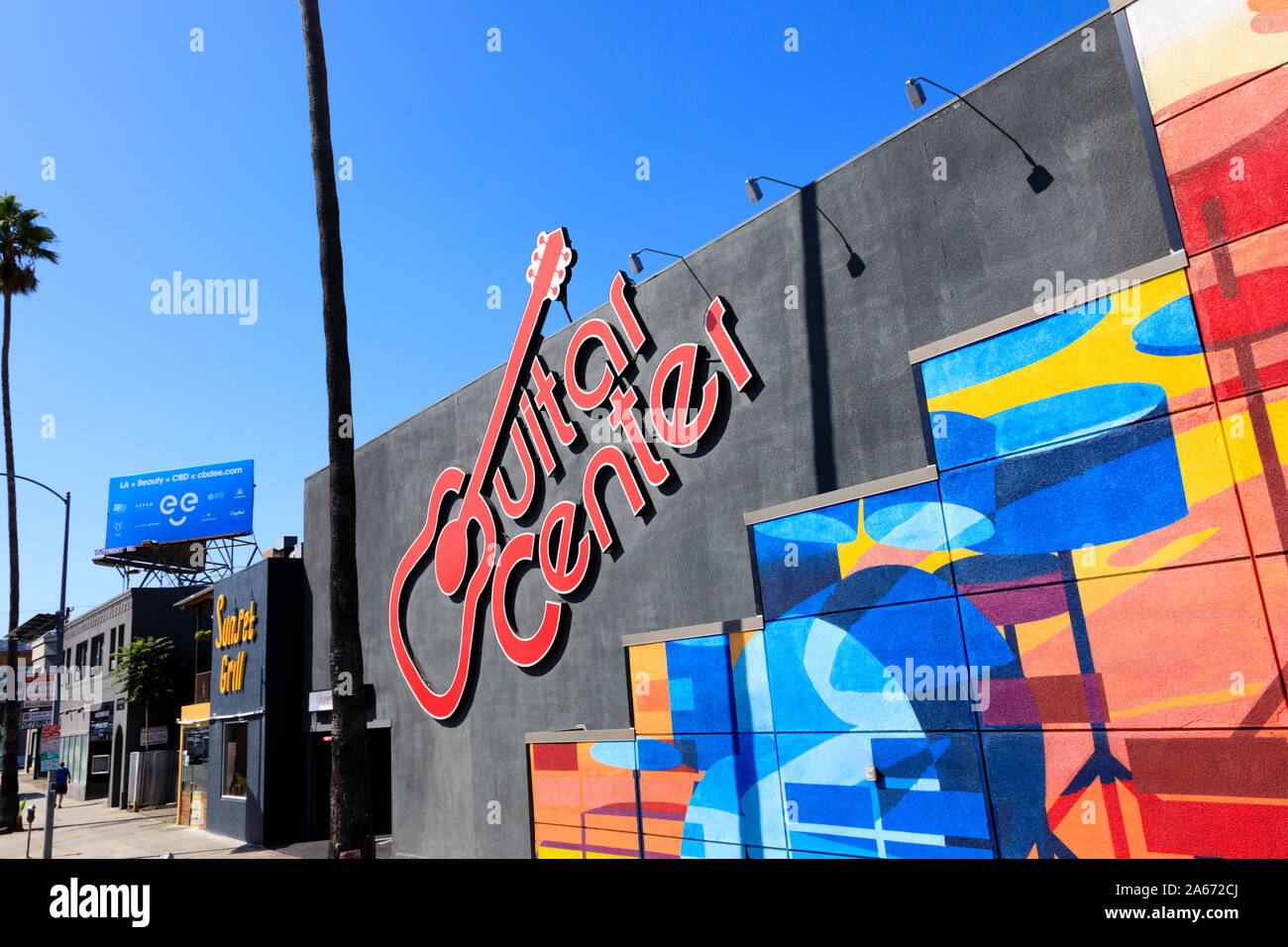 Guitar Center, Musikinstrument Einzelhändler, Hollywood, Los Angeles, Kalifornien, Vereinigte Staaten von Amerika. Oktober 2019 Stockfoto