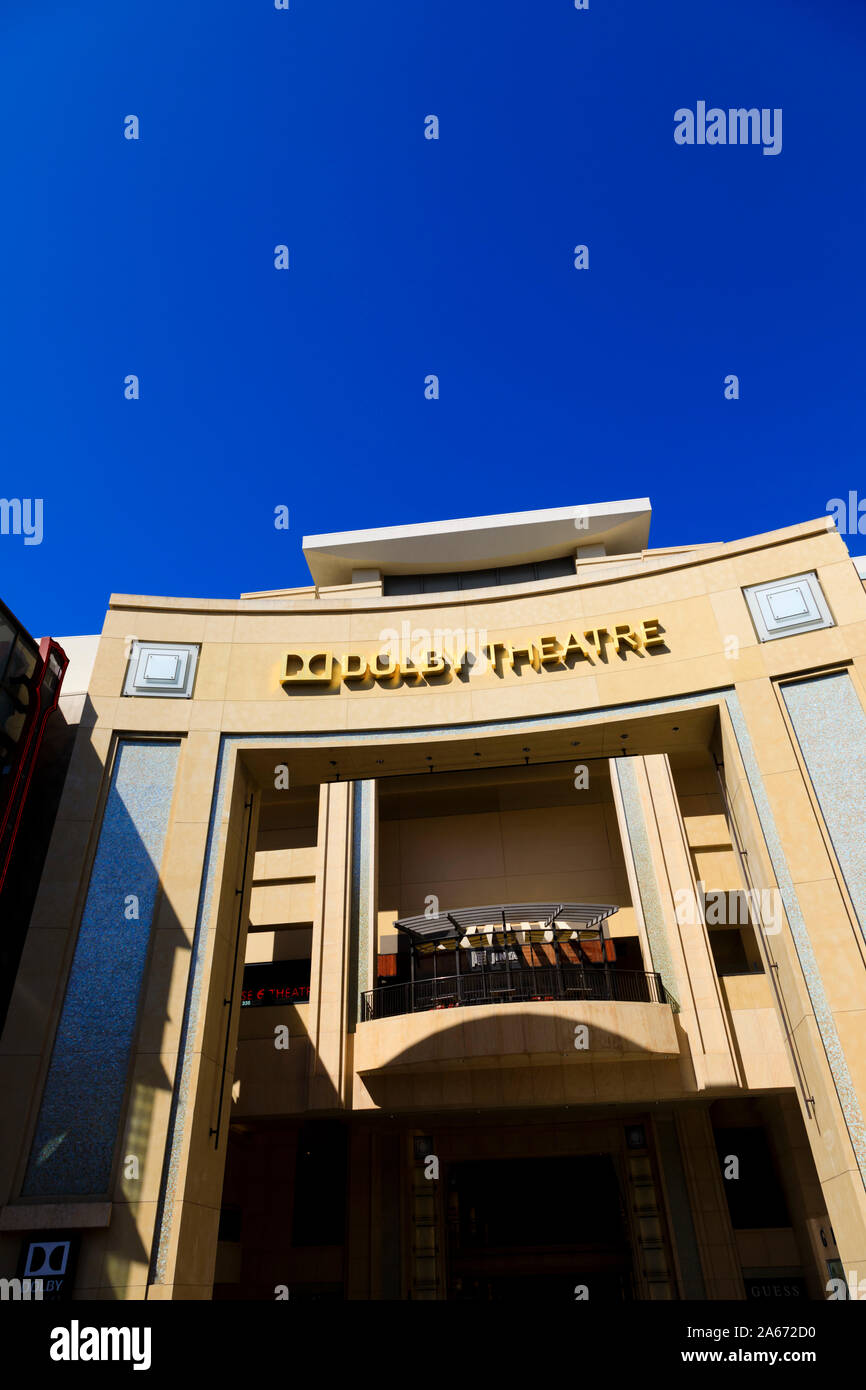 Die Dolby Film Theater, Austragungsort der jährlichen Oscar-verleihung, Hollywood Boulevard, Los Angeles, Kalifornien, Vereinigte Staaten von Amerika. Oktober Stockfoto