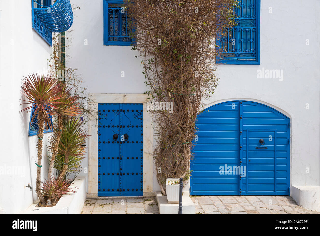 Tunesien, malerischen weißen Dorf Sidi Bou Said Stockfoto