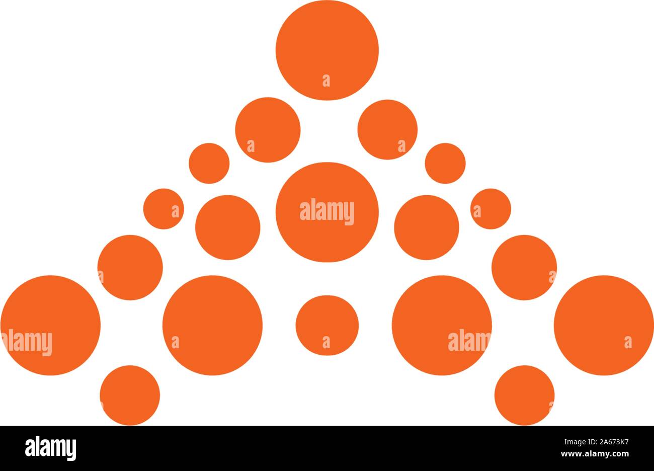 Premium abstrakte logo Vorlage. Vektor Kreise formen. Moderne orange Firmenlogo. Vektor Emblem auf weißem Hintergrund. Stock Vektor