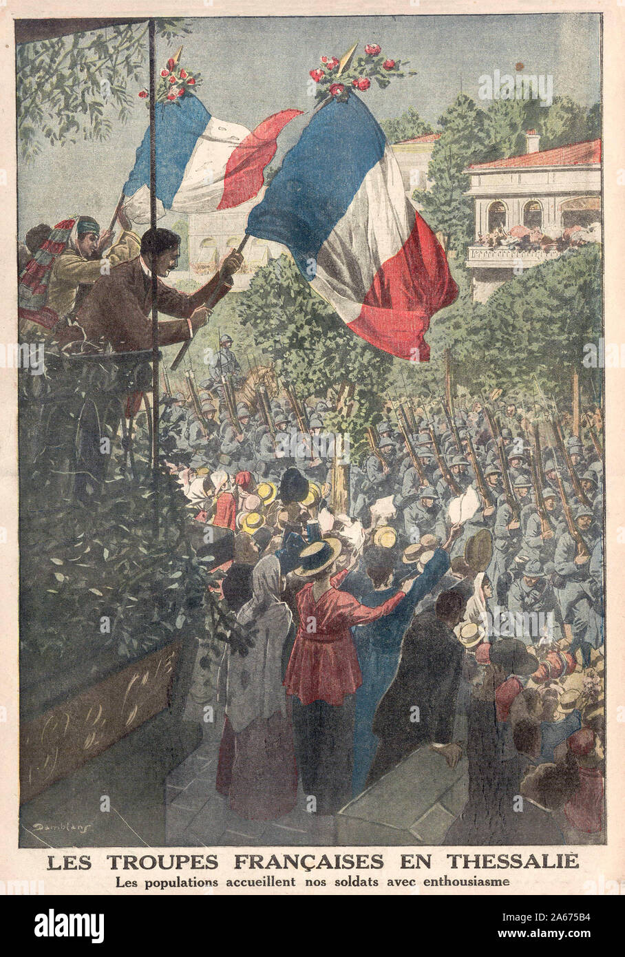 LES TROUPES FRANÇAISES EN THESSALIE-französischen Truppen in Thessalien - In "Le Petit Journal" Französische illustrierte Zeitung Stockfoto