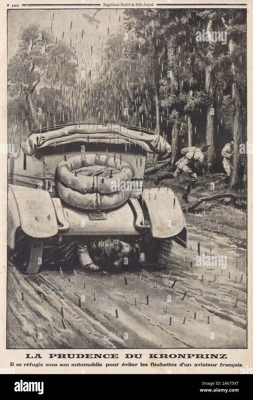 La prudence du Kronprinz - In "Le Petit Journal" Französische illustrierte Zeitung Stockfoto