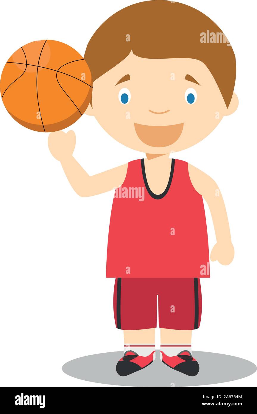 Sport cartoon Vektorgrafiken: Basketball Stock Vektor