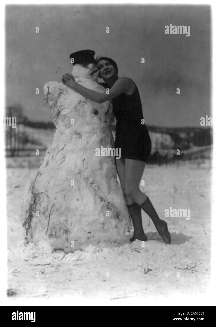 Was es nimmt, um einen Schneemann zu schmelzen, diese junge Dame hat - Miss Fritzi Ridgeway Stockfoto