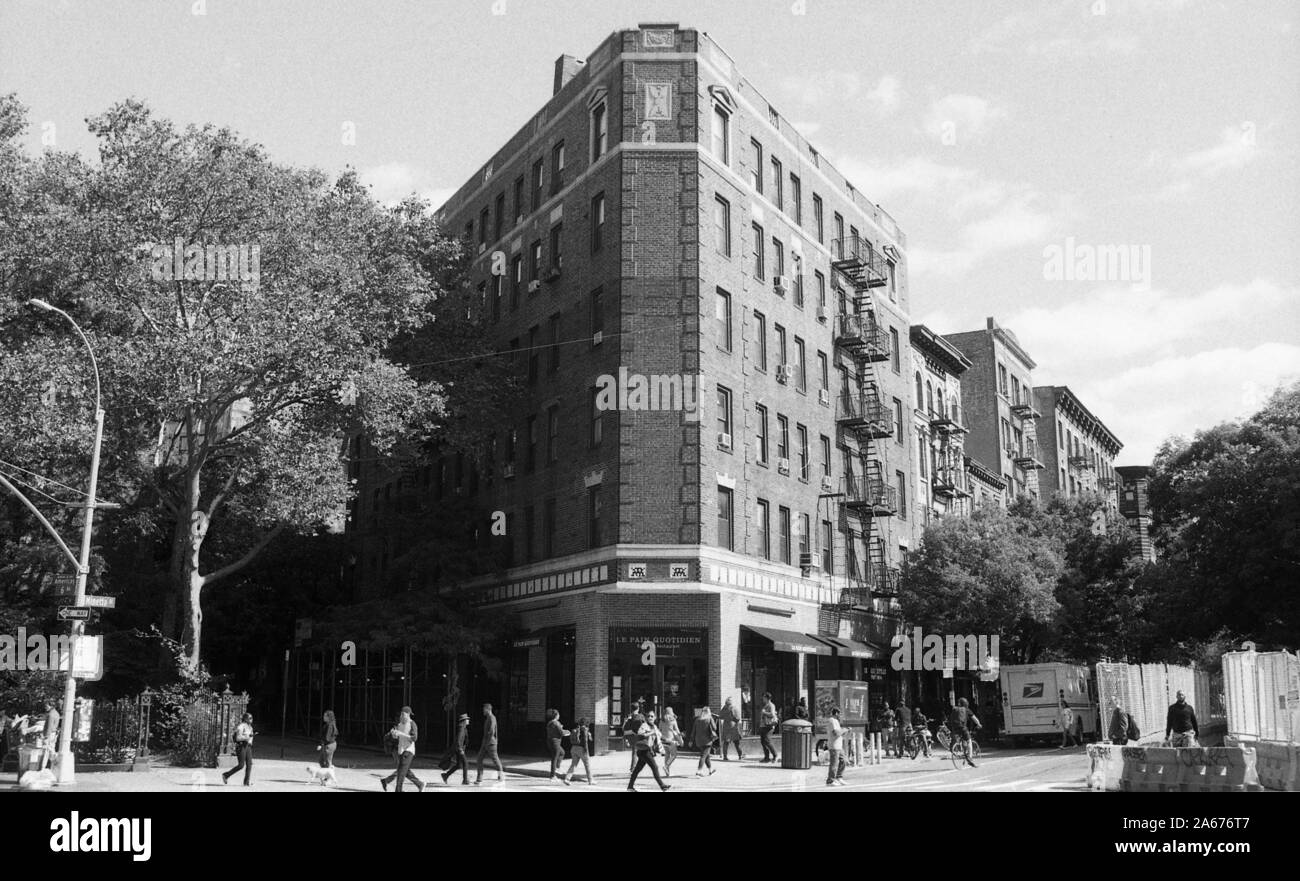 Greenwich Village - 6. Avenue, Minetta Lane, und Bleecker Street Stockfoto