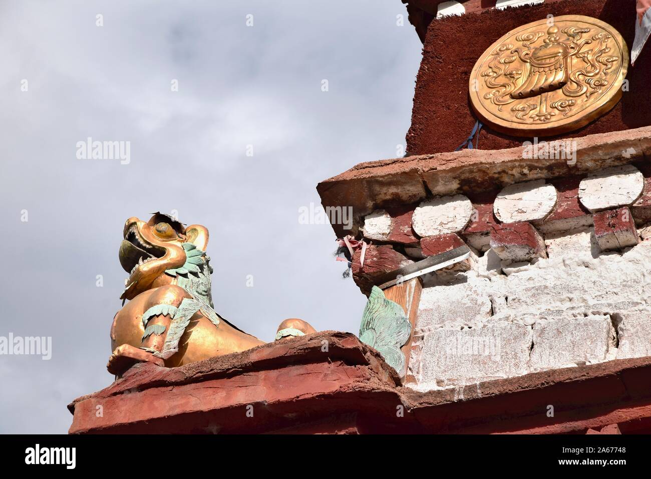 Ramoche Tempel, einem buddhistischen Kloster in Lhasa, Tibet autonomen Region. Stockfoto