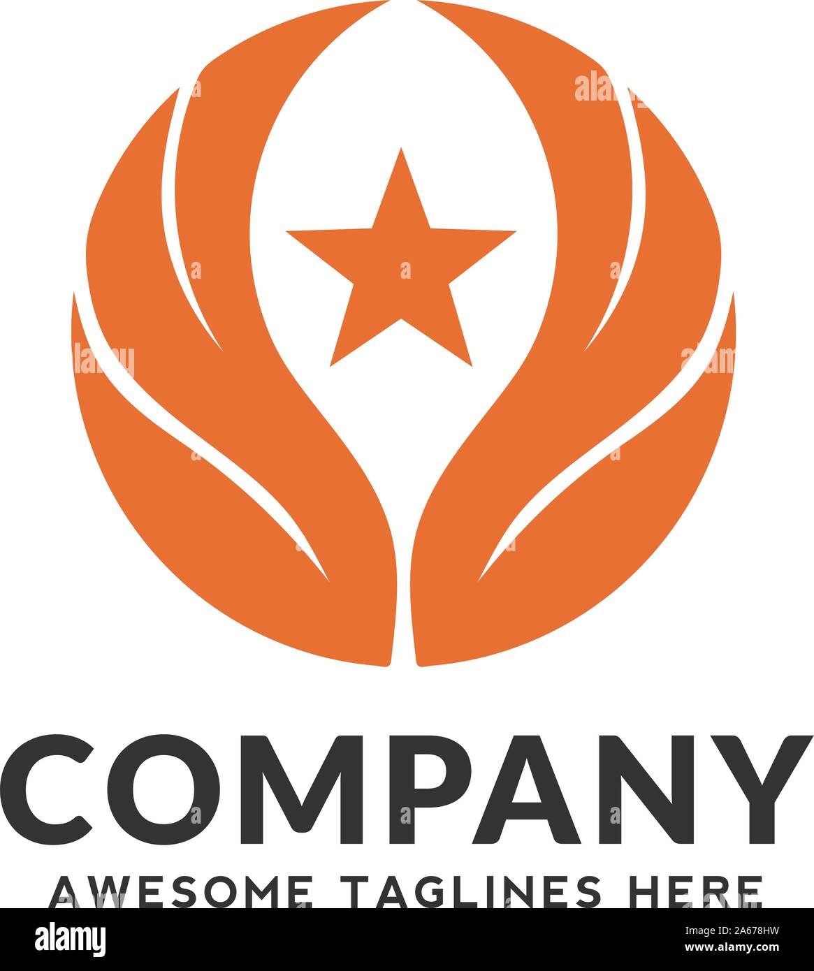 Creative Vector Wings und Star Logo, Wing Logo Company, Icon Wing Flying, Eagle Wing Brand Illustration Stock Vektor