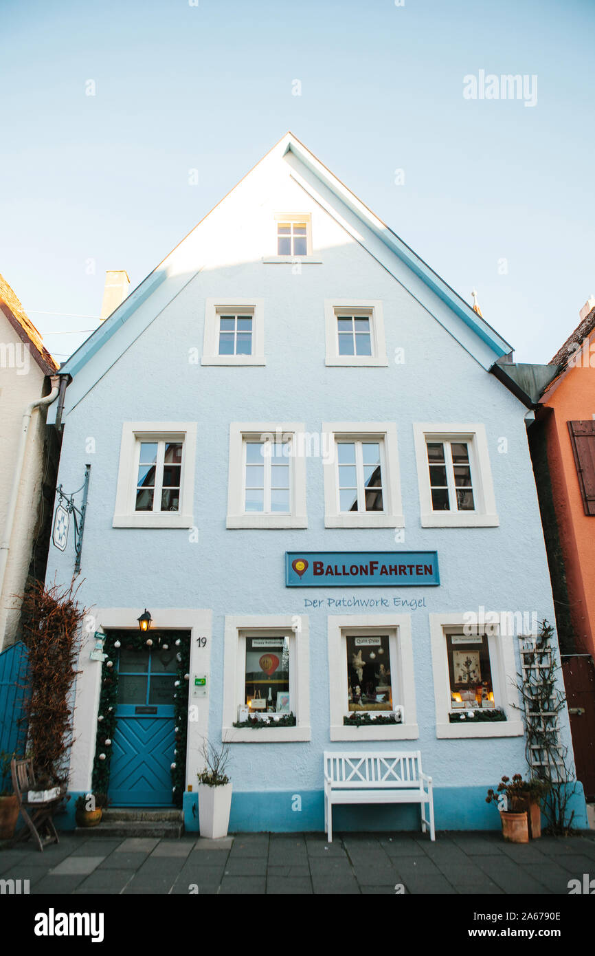 Deutschland, Rothenburg o.d. Tauber, Dezember 30, 2018: authentisch eingerichtete Hot Air Balloon Ticket Shop Stockfoto