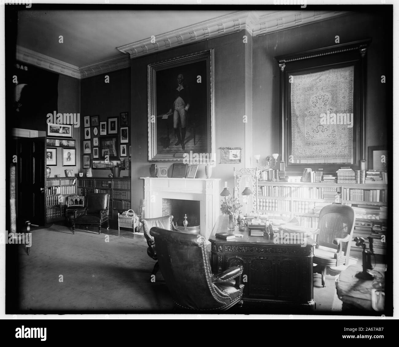 White House Pres. Studie Stockfoto