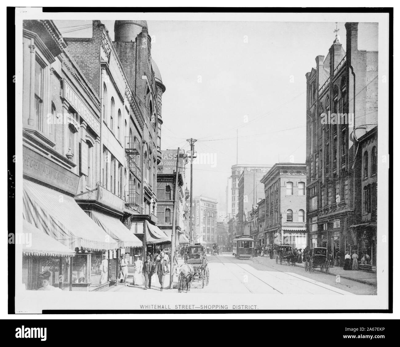 Whitehall Street Shopping District Stockfoto