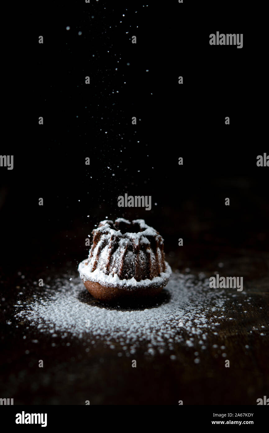 Weihnachten Mini Kuchen mit Kakao. Stockfoto