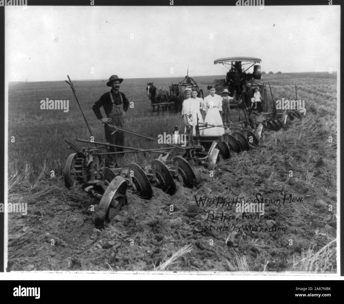 Wililam Phillips Dampf Pflug, Belpre, Kansas Stockfoto