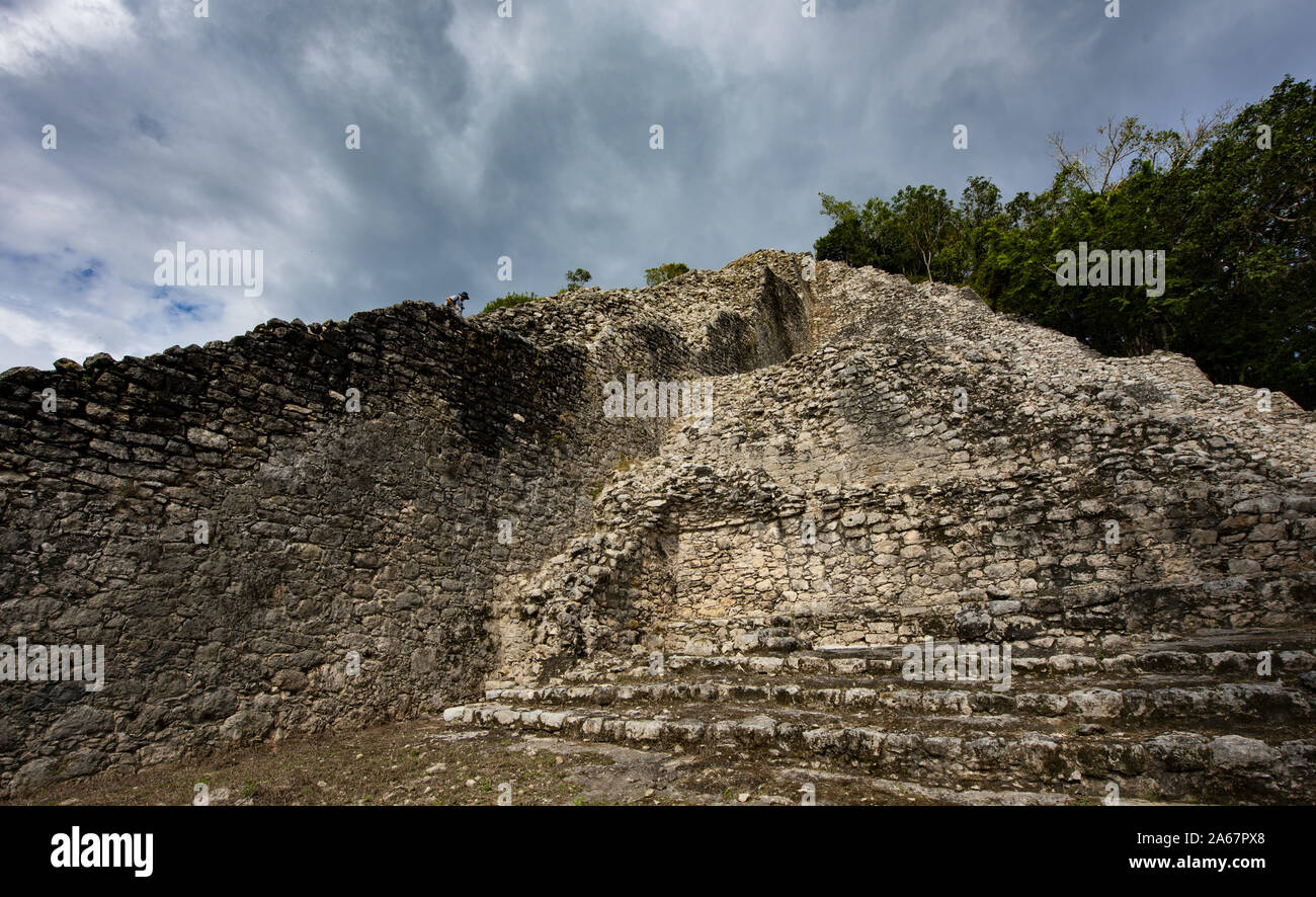 Nohoch Mul Pyramide in Coba, Mexiko Stockfoto