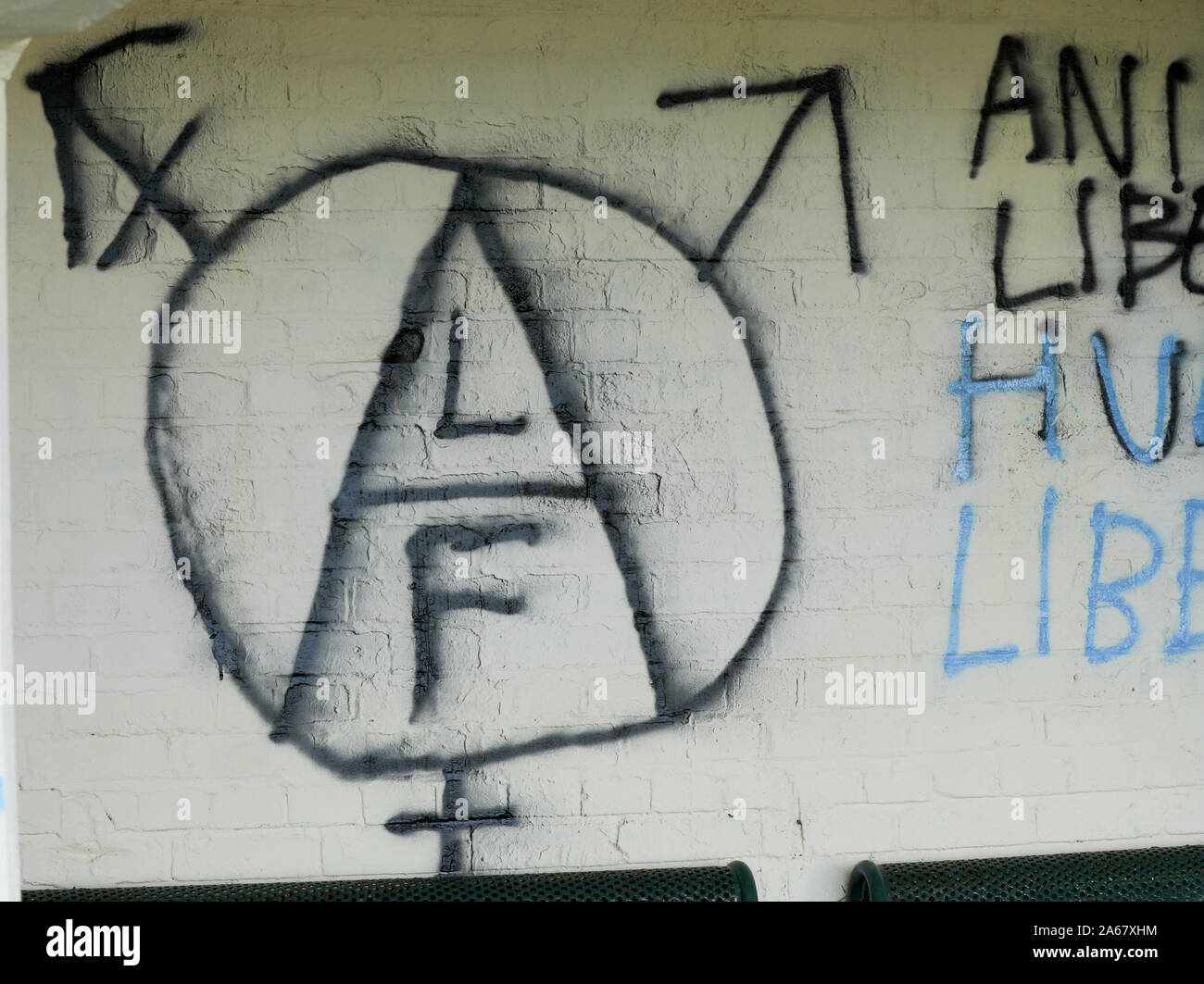 Animal Liberation Front graffiti Stockfoto