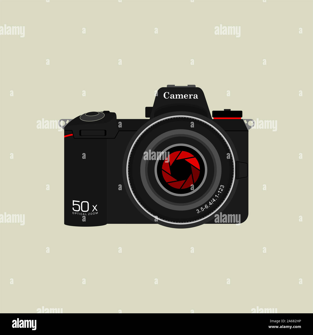 SLR-Kamera Fotografie Vorlage vektor design Stockfoto