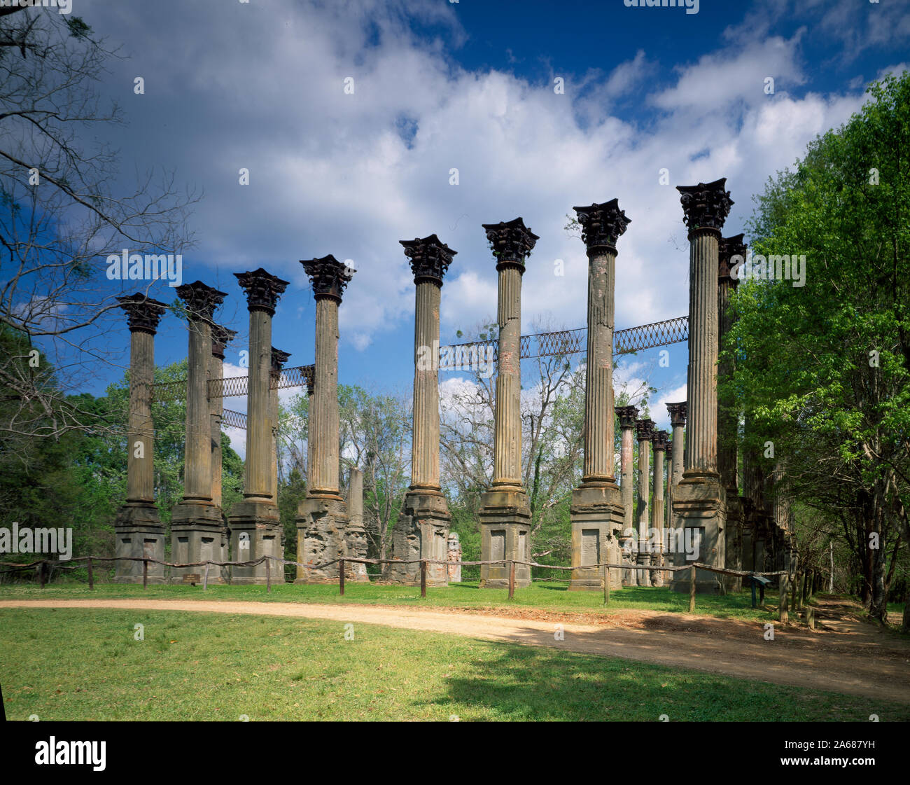 Windsor Mansion Ruinen, Port Gibson, Mississippi Stockfoto