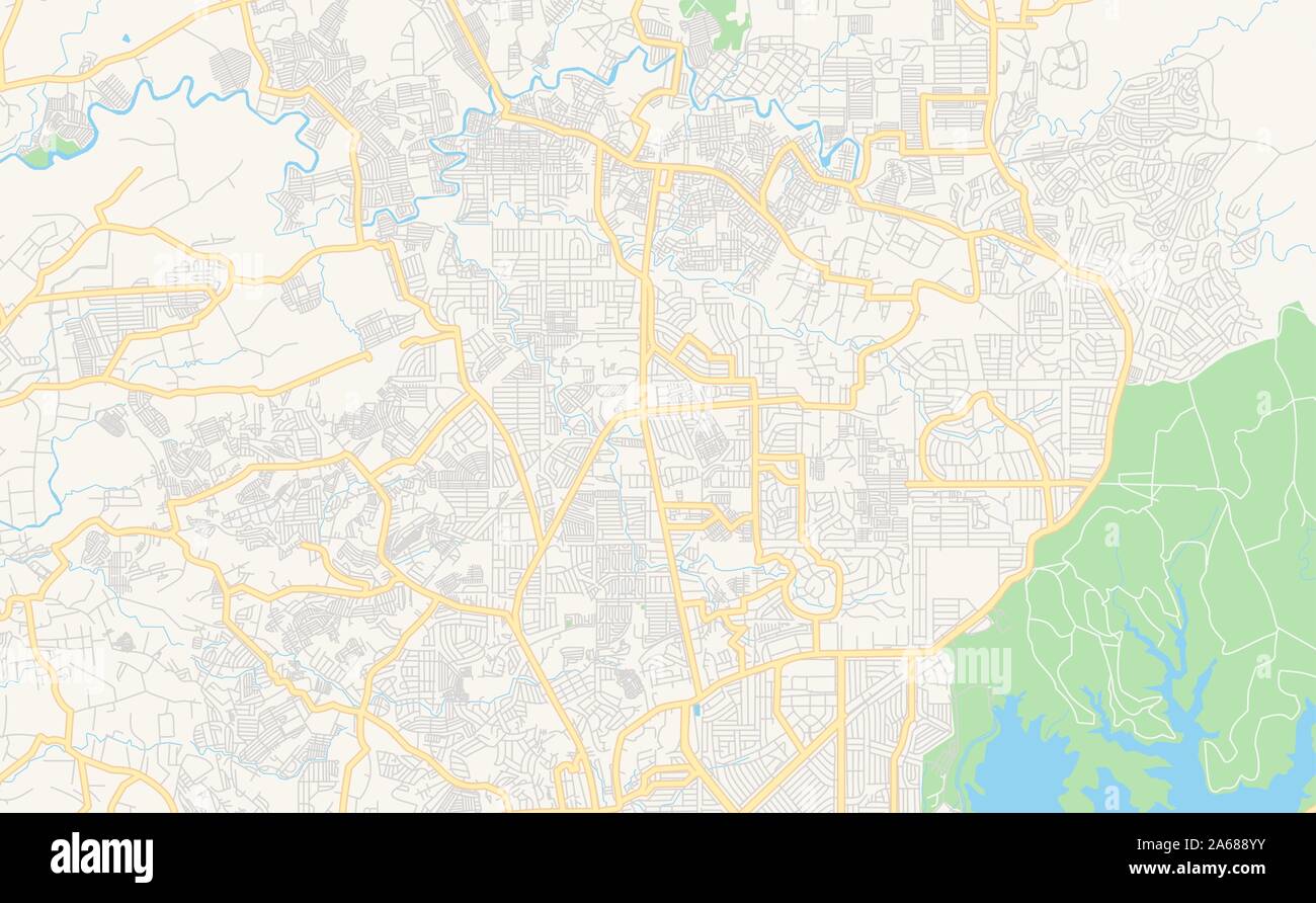 Druckbarer Stadtplan Caloocan, Philippinen. Karte Vorlage für die geschäftliche Nutzung. Stock Vektor