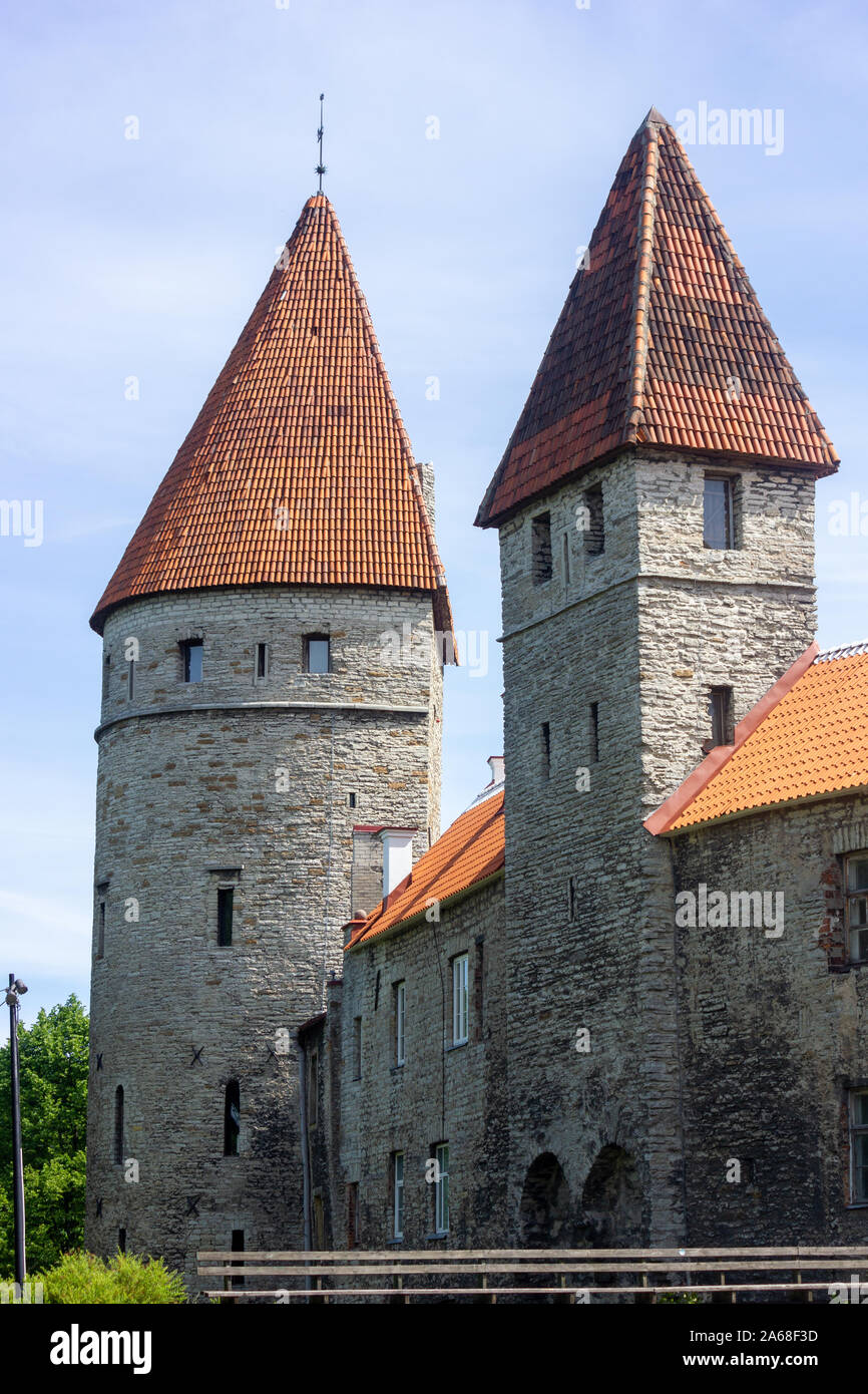 Die Mauern von Tallinn Stockfoto