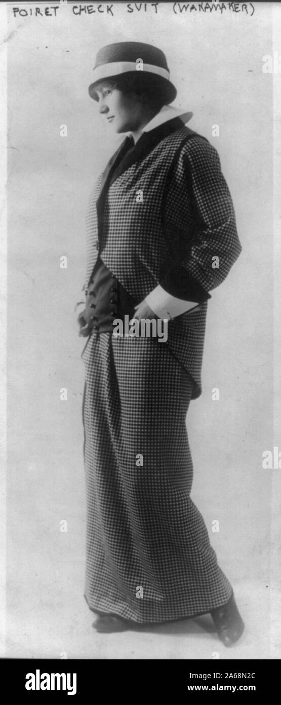 Damenmode: Poiret prüfen Klage Stockfoto